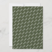 Rustic Green Thanksgiving Dinner Party Invitation Kaart (Achterkant)