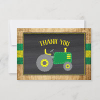 Rustic Green Tractor Baby shower Dank u