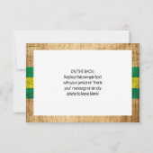 Rustic Green Tractor Baby shower Dank u Bedankkaart (Achterkant)