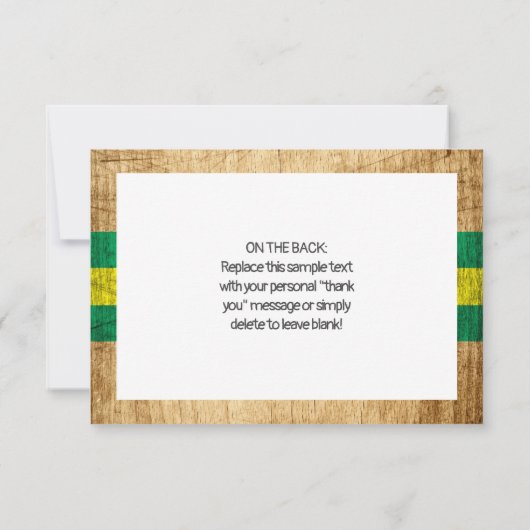 Rustic Green Tractor Baby shower Dank u Bedankkaart (Achterkant)