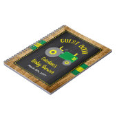 Rustic Green Tractor Baby Shower Guest Book Notitieboek (Linkerzijde)