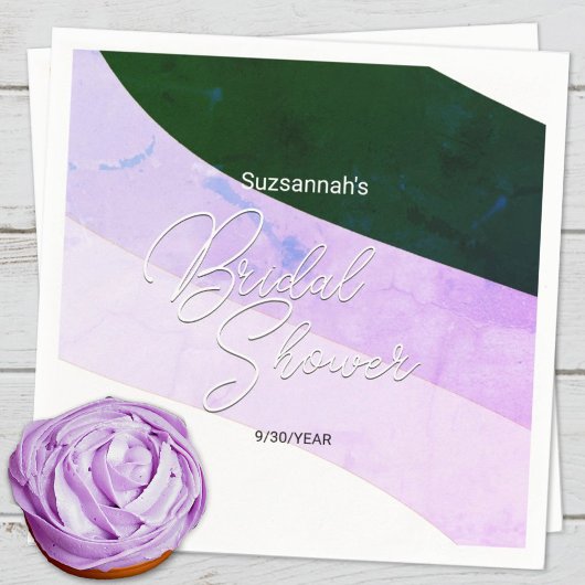 Rustic Green Violet Shades Horizontale Streams Servet