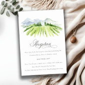 Rustic Green Winery Vineyard Wedding Reception Informatiekaartje