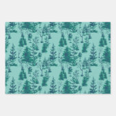 Rustic Green Winter Forest-Waterverf Inpakpapier Vel (Voorkant)
