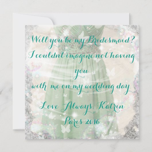 Rustic Green zal je mijn uitnodiging zijn (Achterkant)