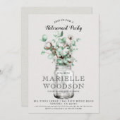Rustic Greene Retirement Party Invitation Kaart (Voorkant / Achterkant)