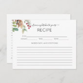 Rustic Greene Vrijgezellenfeest Recipe Card Informatiekaartje (Voorkant / Achterkant)