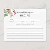 Rustic Greene Vrijgezellenfeest Recipe Card Informatiekaartje (Voorkant)