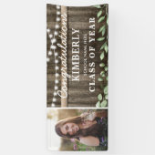 Rustic Greenery 2025 Afstuderen Foto Spandoek (Verticaal)