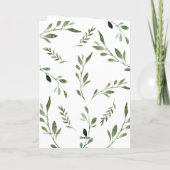 Rustic Greenery Adventure Baby shower Suitcase dan Bedankkaart (Achterkant)