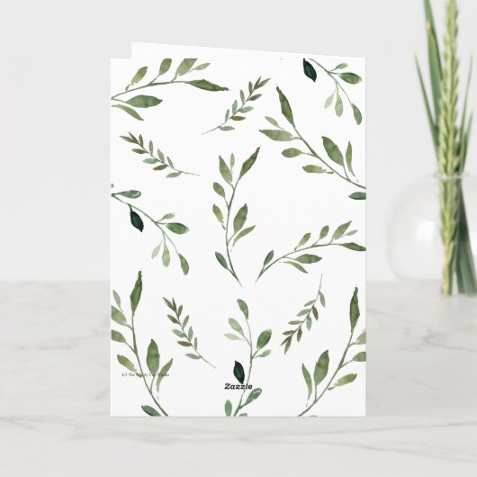 Rustic Greenery Adventure Baby shower Suitcase dan Bedankkaart (Achterkant)