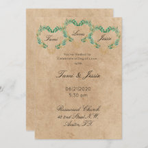 Rustic Greenery Antiek Heart Beauful Wedding