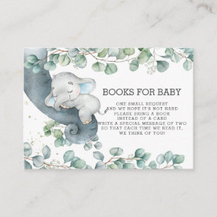 Rustic Greenery Baby Elephant brengt in plaats daa Informatiekaartje