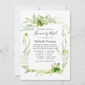 Rustic Greenery Baby of Vrijgezellenfeest per post Kaart (Voorkant)
