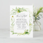 Rustic Greenery Baby of Vrijgezellenfeest per post Kaart (Staand voorkant)