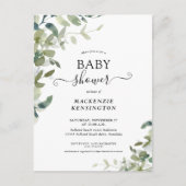 Rustic Greenery Baby shower Invitation Briefkaart (Voorkant)