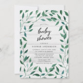 Rustic Greenery Baby shower Kaart (Voorkant)