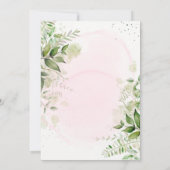 Rustic Greenery Blush Pink Airy Bachelorette Kaart (Achterkant)