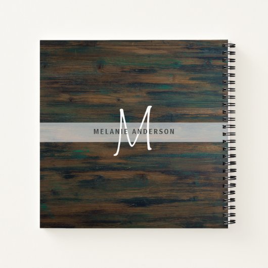 Rustic Greenery Botanical Monogram Wedding Planner Notitieboek (Achterkant)