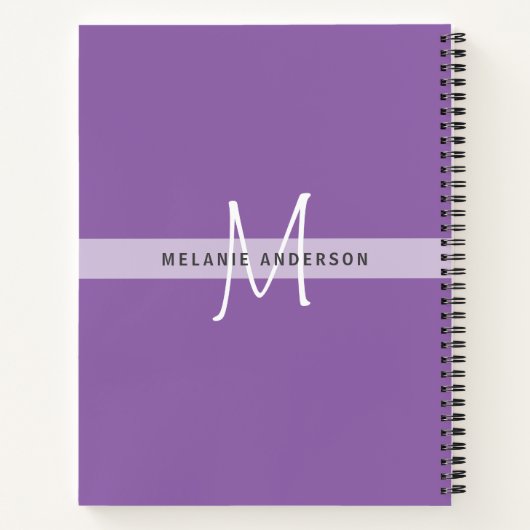 Rustic Greenery Botanical Monogram Wedding Planner Notitieboek (Achterkant)