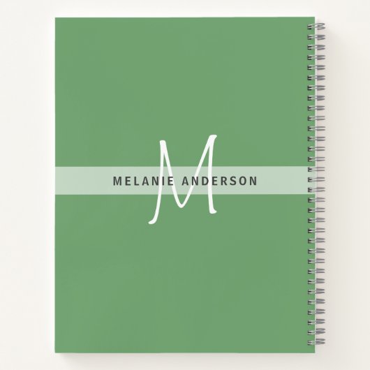 Rustic Greenery Botanical Monogram Wedding Planner Notitieboek (Achterkant)
