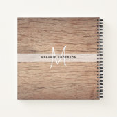 Rustic Greenery Botanical Monogram Wedding Planner Notitieboek (Achterkant)