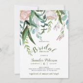 Rustic Greenery Bridal Brunch Uitnodiging (Voorkant)