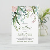 Rustic Greenery Bridal Brunch Uitnodiging (Staand voorkant)