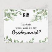 Rustic Greenery Bridesmaid proposal Kaart (Voorkant)