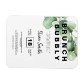 Rustic Greenery Brunch en Bubble Vrijgezellenfeest Magneet (Horizontaal)