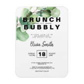 Rustic Greenery Brunch en Bubble Vrijgezellenfeest Magneet (Verticaal)