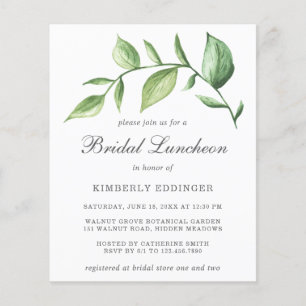 Rustic Greenery Budget Bridal Luncheon