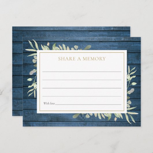 Rustic Greenery Celebration of Life Memory Kaart (Voorkant / Achterkant)