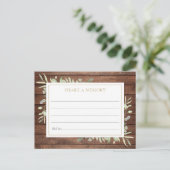 Rustic Greenery Celebration of Life Memory Kaart (Staand voorkant)