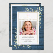 Rustic Greenery Christelijke begrafenis Orde van S Programmakaart (Voorkant / Achterkant)