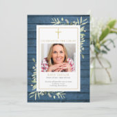 Rustic Greenery Christelijke begrafenis Orde van S Programmakaart (Staand voorkant)