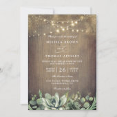 Rustic Greenery Country Barn QR Code Wedding Kaart (Voorkant)