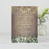 Rustic Greenery Country Barn QR Code Wedding Kaart (Staand voorkant)