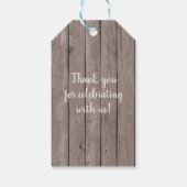 Rustic Greenery Cross Boy Baptism Favor Cadeaulabel (Achterkant)