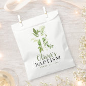 Rustic Greenery Cross Boy Baptisme Bedankzakje (Geknipt)