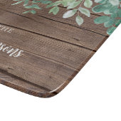 Rustic Greenery Custom Name Snijplank (Hoek)