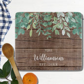 Rustic Greenery Custom Name Snijplank