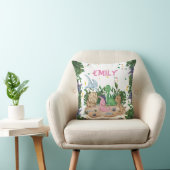 Rustic Greenery Dinosaur Name Kussen (Stoel)
