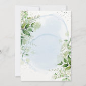 Rustic Greenery Dusty Blue Airy Brunch & Bubble in Kaart (Achterkant)