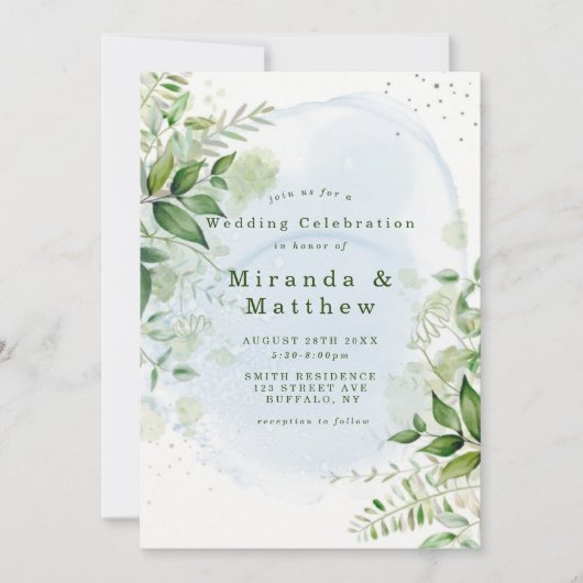 Rustic Greenery Dusty Blue Airy Wedding (Voorkant)