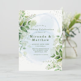 Rustic Greenery Dusty Blue Airy Wedding