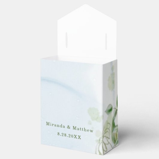 Rustic Greenery Dusty Blue Airy Wedding for Box Bedankdoosjes (Geopend)