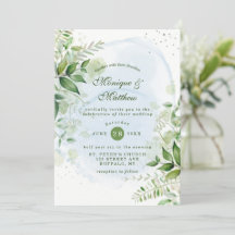 Rustic Greenery Dusty Blue Airy Wedding
