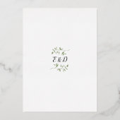 Rustic Greenery Elegant Monogram Wedding Gold Folie Uitnodiging