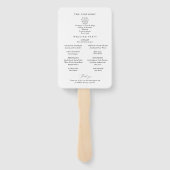 Rustic Greenery Elegant Wedding Ceremony Program Handwaaier (Achterkant)